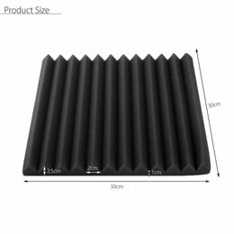 72 Pack Acoustic Foam Wedge Soundproof Home Theatre Recording Studio Acoustical Treatment Sound Absorption Sponges Wall Panels 1222P