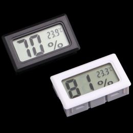 Mini Digital LCD Embedded Thermometers Hygrometers Temperature Humidity Metre indoor Thermometer Black White LX4062