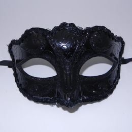 Parti Maskeleri Kadın Kızlar Seksi Siyah Dantel Kenar Venedik Masquerade Hallowmas Mask Maskeli Maskeleri Parlak Glitter Maskesi Dans Maskesi