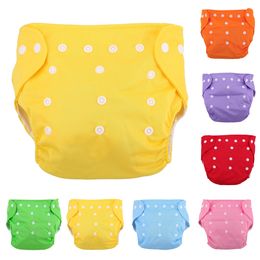 Mix 6 Pieces Wholesale Reusable Baby Diapers Underpants Adjustable Newborn Infant Washable Grid Soft Summer Breathable Cloth Nappy Nappies