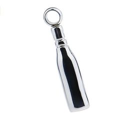 Wholesale custom-made 316 stainless steel bottle engraved perfume bottle pendant necklace funeral urn to commemorate pet bone hair jewelry