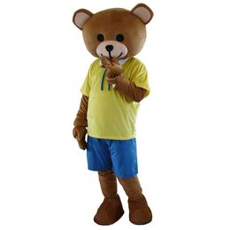 2018 High quality hot Teddy Bear In Shirt Shorts Adult Cartoon Mascot Costume