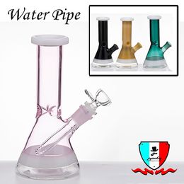 Glass Bong Water Pipe Hookahs 4 Colors with 19mm Female Joint Including Downstem and Bowl Dab Rigs Smoking