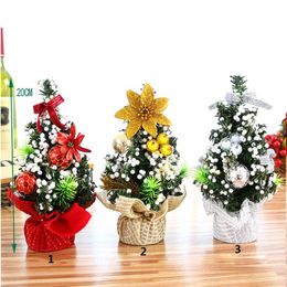 Merry Christmas Tree Bedroom Desk Decoration Mini Xmas Christmas Tree Desktop Ornament Toy Doll Office Home Children Gift