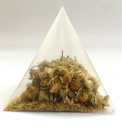 5.5*7cm Biodegradable Non-woven Pyramid Tea Bag Filters Nylon TeaBag Single String With Label Transparent Empty Tea Bags 1000PCS