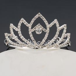 Girls Crowns With Rhinestones Wedding Jewelry Bridal Headpieces Birthday Party Performance Pageant Crystal Tiaras Wedding Accessories #BW-T072