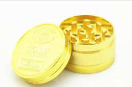 Three - Layer Zinc Alloy Smoke Grinder Diameter 40 Mm 50 Mm Gold Smoke Grinder