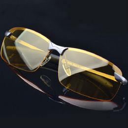 Hot Sport Glasses Driving Sunglasses Yellow Lense Night Vision Driving Glasses Polarised Sunglasses Men Goggles Reduce Glare