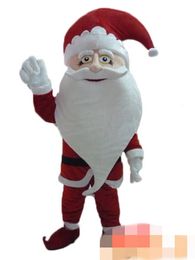High-quality Real Pictures Christmas Santa Claus Mascot Costume free shipping