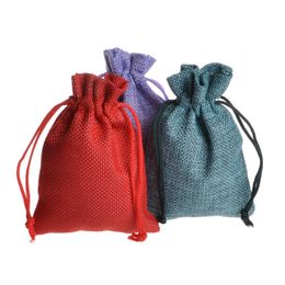 Colorful Storage Packing Linen Bag Smoking Pipe Herb Grinder Accessories Portable Multiple Uses Package