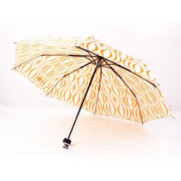 Wave Line Style Reinforce Partysu Three-folding Manual Women Umbrellas Rain Gear Ladies Umbrella Sunny And Rainy ZA6445