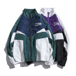 2018 Mens Bomber Jacket Man Streetwear Stitching Windbreaker Male Hiphop Jackets And Coats Plus Size
