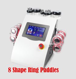 High Quality New Model 8-shaped-Ring Lipo Laser Slimming Machine 40K Cavitation RF Multi-pole RF Shaping Compacting Fat Machine