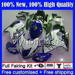 Body For SUZUKI Hayabusa GSXR1300 2012 2013 2014 2015 Blue white 19MY75 GSXR 1300 GSX R1300 08 09 10 11 12 13 14 15 Fairing Bodywork