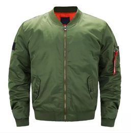 Casacos Masculinos Outono Inverno Masculino Cor Sólida Casacos Primavera MA1 Bomber Jakcet Mans Pilot Outerwear