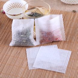 Hot sell 60 X 80mm Wood Pulp Filter Paper Disposable Tea Strainer Filters Bag Single Drawstring Heal Seal Tea Bags No bleach Go Green