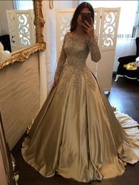 Elegant 2018 Off Shoulder Prom dresses strapless beaded lace Long Sleeves Vestidos de fiesta dress for graduation Formal Evening gowns