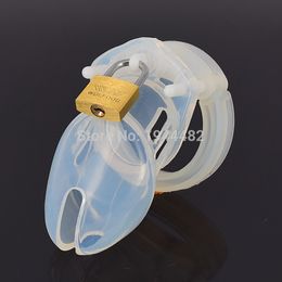 Soft Silicone Male Chastity Belt CB6000S Cock Cage Chastity Device Sex Toys with 5 Penis Rings For Men Y1892804