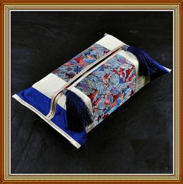 Tissue Boxes & Napkins Unique Modern Simple Tassel Silk Coon Box Covers , Pumping Sets Many Color 2pcs/lot Free