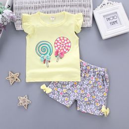 Baby Girls Clothing Outfits Sets Fashion Brand Summer Newborn Infant Baby Girls Clothes Casual Sports Fashion Soft Printed Tracksuits