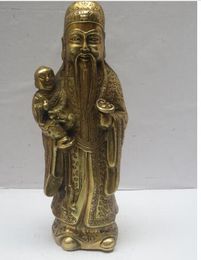 High 8 inch Metal crafts Home Decoration Chinese Brass Statue / Sculpture Free Shipping