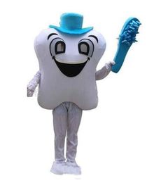 2018 Discount factory sale Adult Cute BRAND Cartoon New Professional Blue Brush Tooth Dentist Mascot Costume Fancy Dress