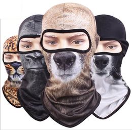 3D Animal Cat Dog Bicycle Hats Balaclava Halloween Snowboard Winter Warmer Windproof Helmet Liner Full Face Mask for Men Women