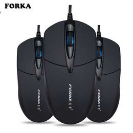 Forka Silent Click Mini Wired Computer Mouse Portable Mute Desk Optical Mouse Mice for PC Computer Laptop