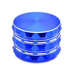 The new blue blue diameter 60mm Aluminium alloy material 4 layer metal smoke grinder smoke cutter.