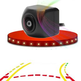 HD Real 180 Degree Angle Fisheye Lens Dynamic Trajectory Parking Line Car Rear View Reverse Backup Camera For Parking Monitor