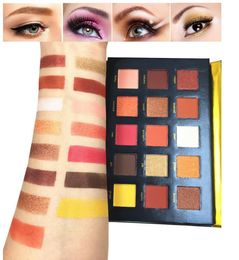 BEAUTY GLAZED Portable 15 Colours Eye Shadow Palette Pressed Highlighter Glitter Powder Eyeshadow Pallete Cosmetics Sunset