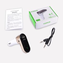 Hands free Bluetooth Car Kit C6 FM Transmitter Modulator Car Charger AUX Hands Free Music Mini MP3 Player SD USB LCD 70pcs/lot