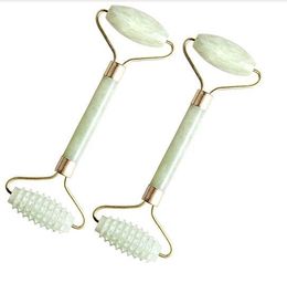 10Pcs Hot sale Beauty Jade roller massager Slimming tool Facial Relaxation Neck massage Double Smooth & Spiky Rollers