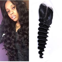 Malaysian Unprocessed Human Hair 4X4 Lace Closure Deep Loose Lace Closure With Baby Hair Products Loose Deep Natural Colour From Ruyibeauty