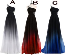 New Gradient Long A Line Chiffon Prom Evening Dresses Women Formal Gowns Floor-Length Party Gowns Gradient Chiffon Evening Dresses HY119