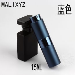 15ML Traveler Mini Fashion Can Be Rotated Anodized Aluminum Perfume Bottle With Atomizer Empty Glass Parfum Case For Traveler