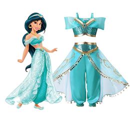 princess jasmine cosplay Promotion La lampe des filles d\u0027Aladdin Jasmin Princesse Costumes Cosplay Pour