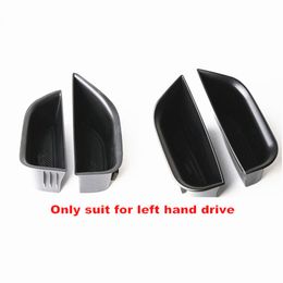 Black Car Door Storage box decoration For Mercedes Benz CLA C117 GLA X156 A class Car accessories Interior