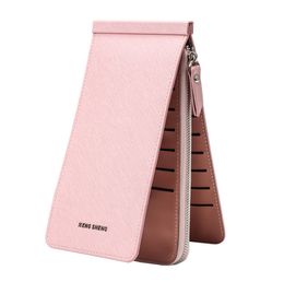 Fashion Womens Wallet RFID Blocking Trifold Multi Card Organiser Wallet with Zipper Pocket Lady's Credit Card Holders / Multi Card Case