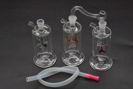 Beautifull Delicated Glass Hookahs bong with Hose and Bowl 5" inches glass Water Pipe thick pyrex glass bubbler pipe dab oil rig bong 1pcs