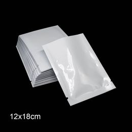 12x18cm Heat Sealing Open Top Mylar Foil Bags Bulk Food Storage Aluminum Foil Vacuum Packing Bag Dried Fruit Flower Package Pouches 100Pcs