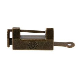 OOTDTY Vintage Wedding Brass Padlock with Key For Jewellery Box Traditional Chinese Locks New Arrive