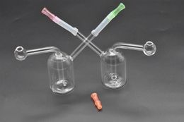 mini cheap Glass Oil Rigs bong Glass smoking water Pipes hookah Blunt Bubbler smoking water bong with silicone hose