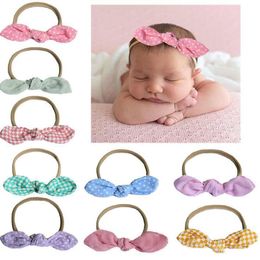 Baby Headbands Dots Stripe Bunny Ear Knot Elastic Headband Children Kids Hair Accessories Hairbands Babies He