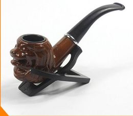 Creative New Style of Wooden Lion's Head Pipe In A Resin Pipe