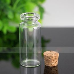 China Suppliers Empty Wishing Tube 10ml Small Clear Glass Drift Bottle with Cork for Gift Wishing
