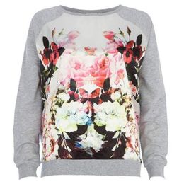 20178New Fashion Women Long Sleeve T Shirt Autumn O Neck Print Flower Plus Size Top Womens Sexy Casual Clothing
