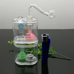 New Double acrylic hookah , Wholesale Glass bongs Oil Water Pipes Glass Pipe Oil Rigs Smoking ,Free Shipping