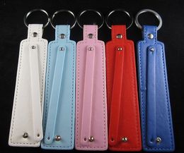 10pcs (8+30)Width*150mm Personalised PU leather key chain for 8mm slide charms leter DIY Name Keychain For Jewellery Accessories