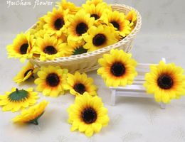 DIY simulation flower handmade sunflower, sunflower, silk flower, chrysanthemum flower, flower head L423